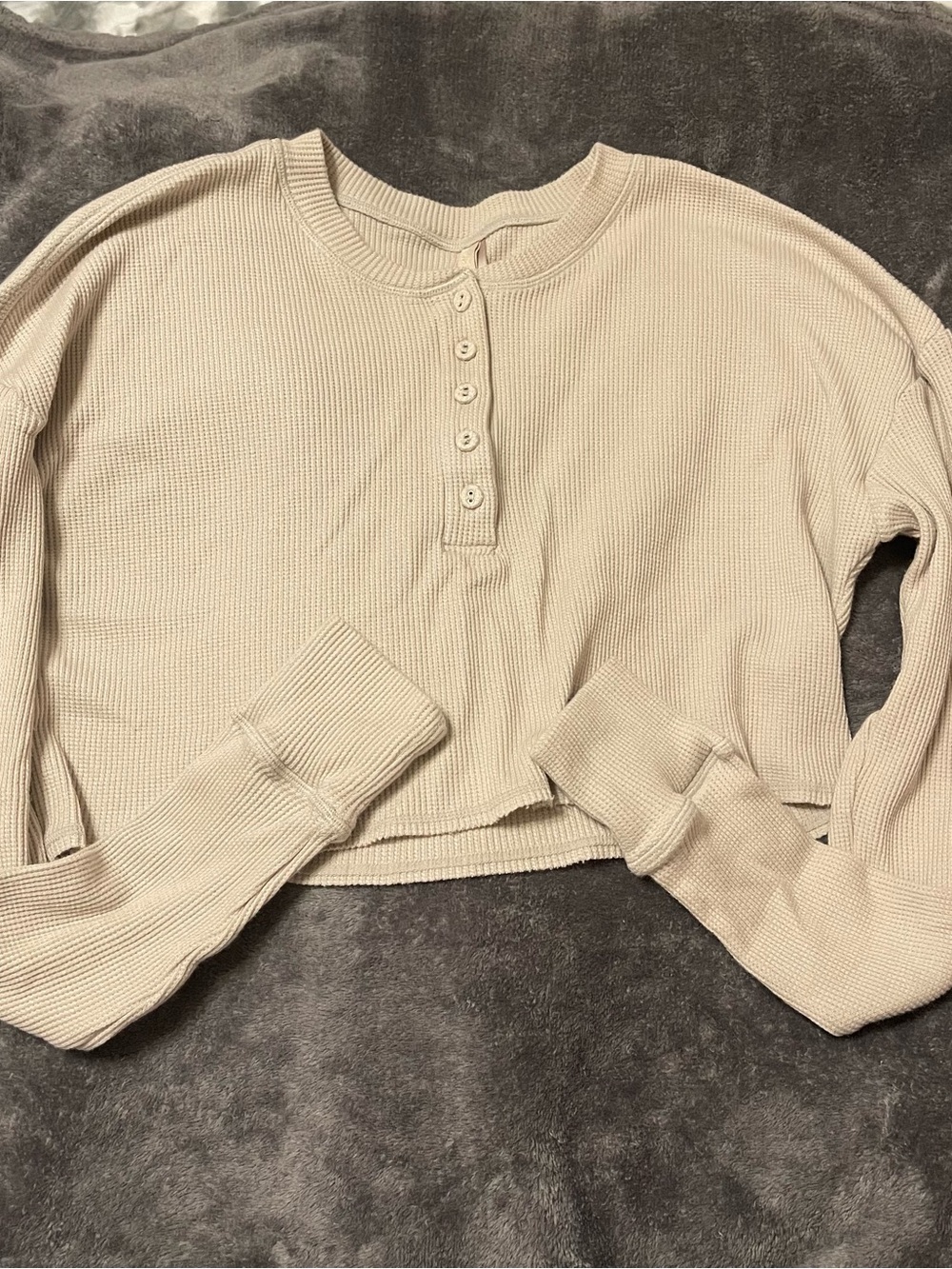 Skims crop long sleeve T shirt